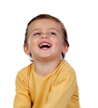 Sevimli küçük çocuk. 