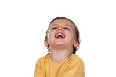 Sevimli küçük çocuk. 