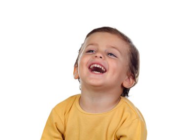 Sevimli küçük çocuk. 