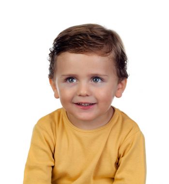 Sevimli küçük çocuk. 