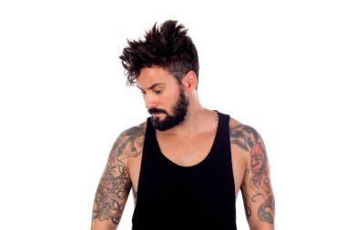 Yakışıklı sakallı adam.