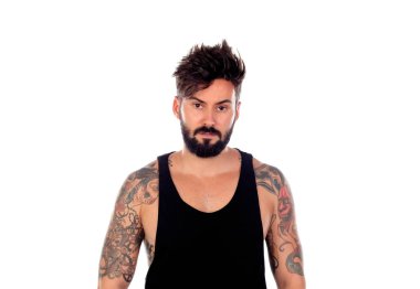 Yakışıklı sakallı adam.