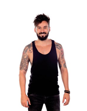 Yakışıklı sakallı adam.