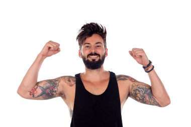 Yakışıklı sakallı adam.