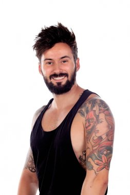 Yakışıklı sakallı adam.