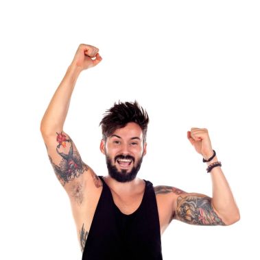 Yakışıklı sakallı adam.