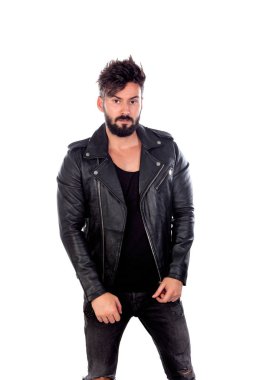 Yakışıklı sakallı adam. 