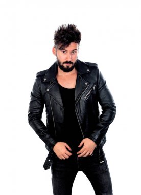 Yakışıklı sakallı adam. 