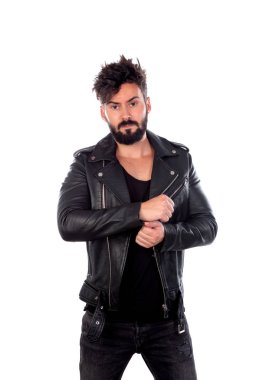 Yakışıklı sakallı adam. 