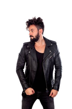 Yakışıklı sakallı adam. 