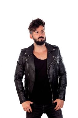 Yakışıklı sakallı adam. 