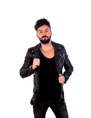 Yakışıklı sakallı adam. 