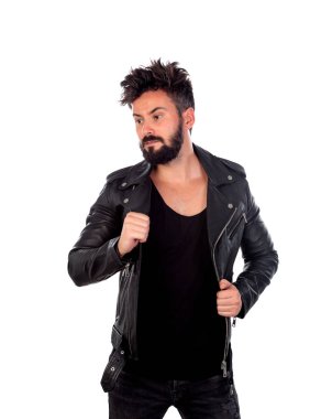 Yakışıklı sakallı adam. 