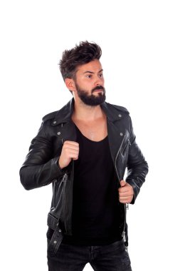 Yakışıklı sakallı adam. 