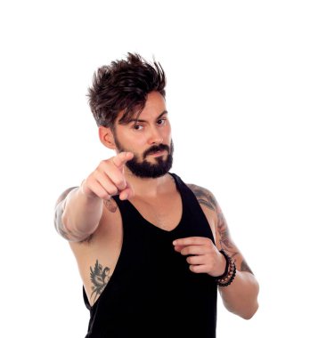 Yakışıklı sakallı adam.