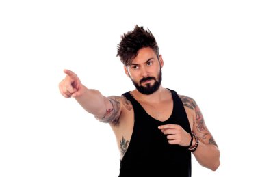 Yakışıklı sakallı adam.