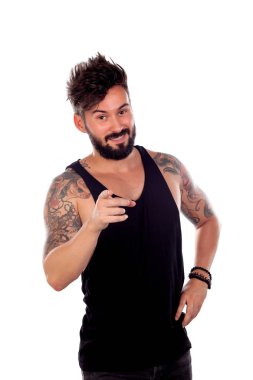 Yakışıklı sakallı adam.