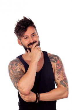 Yakışıklı sakallı adam.