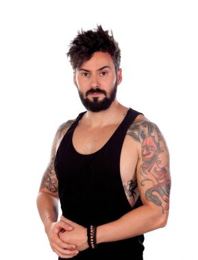 Yakışıklı sakallı adam.