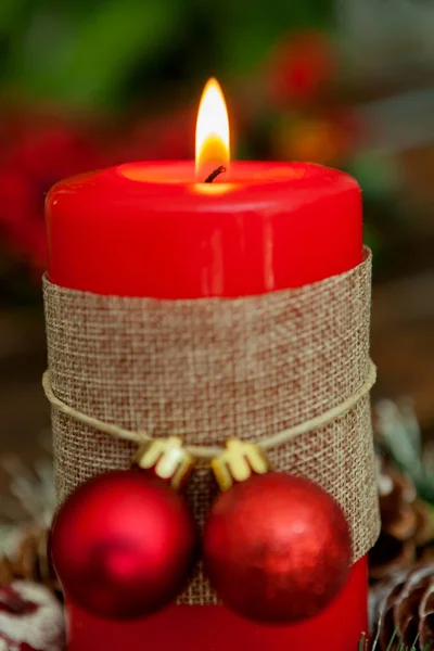 Red candle for Christmas Royalty Free Stock Photos