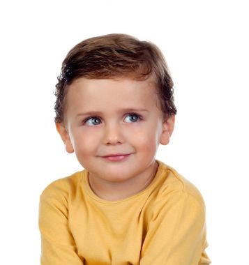 Sevimli küçük çocuk. 