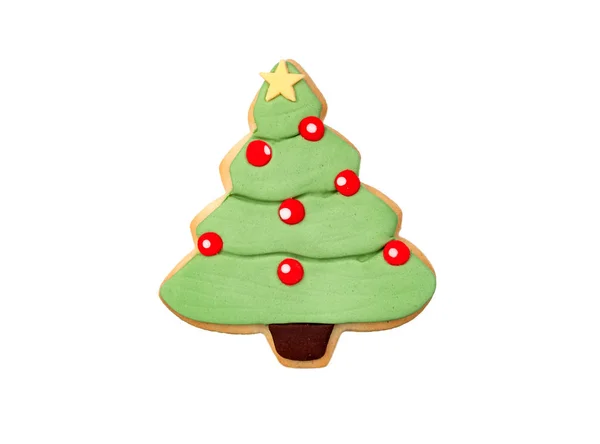 Karácsonyfa vicces cookie — Stock Fotó
