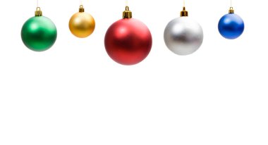 Satır parlak Noel topları 