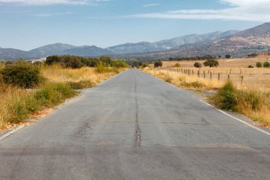 ikincil yol ve pitoresk doğa manzara görünümü