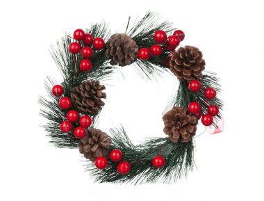 Çam kozalakları Noel çelenk