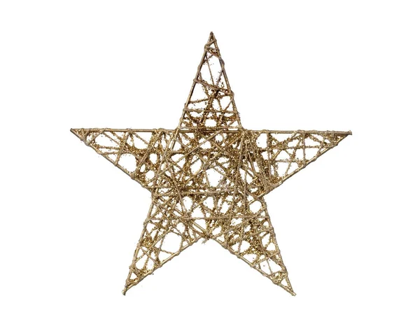 Golden star Christmas decoration — Stock Photo, Image