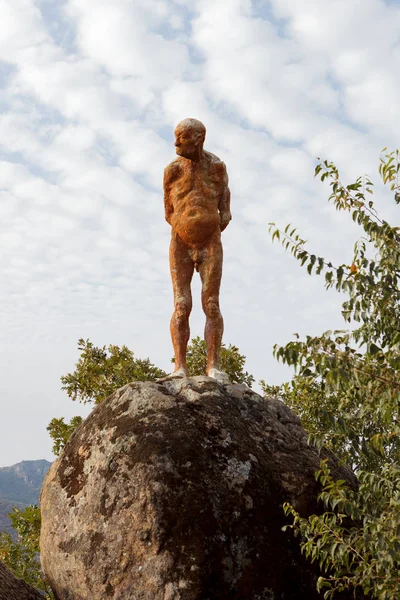 Sculpture Forgotten Civil War Dictatorship Viewpoint Torno River Valley Jerte — Stock Photo, Image