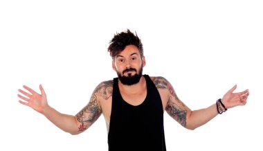 Yakışıklı sakallı adam.