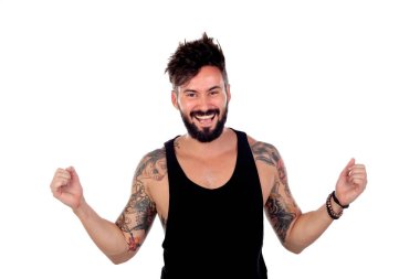 Yakışıklı sakallı adam.