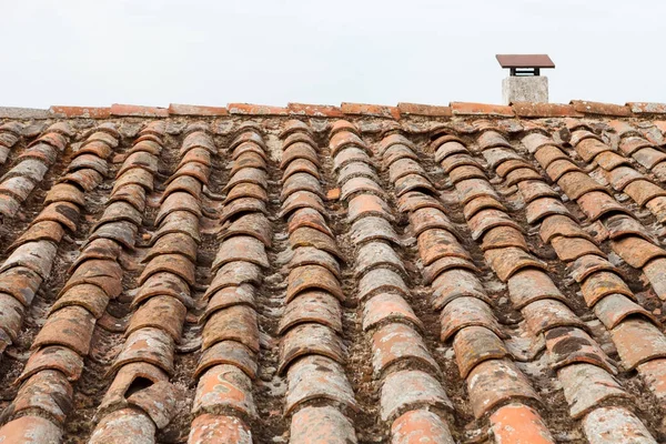 Texture Cottage Old Damaged Roof — Stock Photo, Image