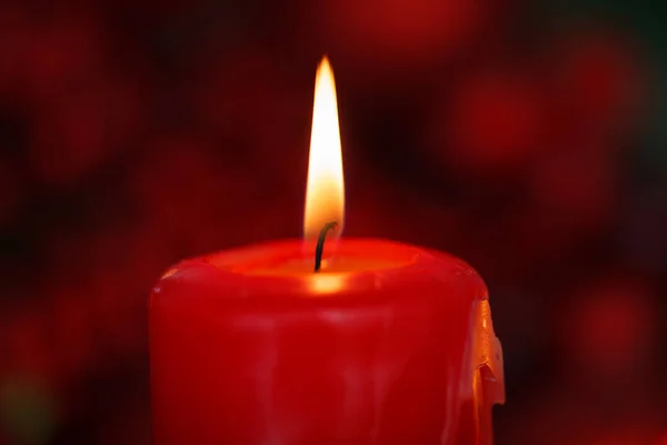 Candela di Natale rossa — Foto Stock