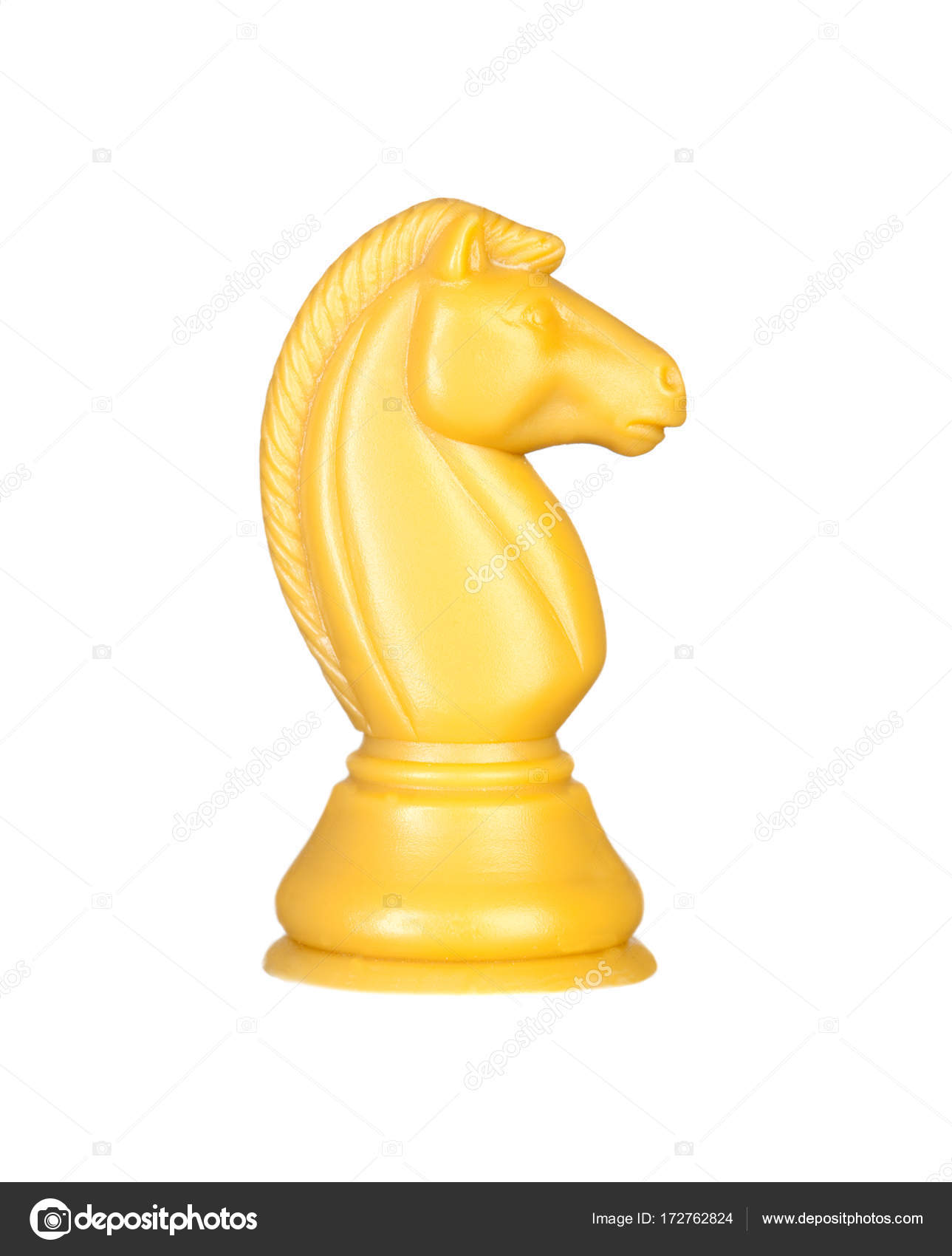 Emphasis On Knight Chess Piece Yellow Stock Photo 1320925034