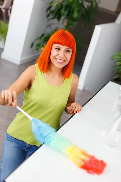 Beautiful redhead housewife — Stock Photo, Image