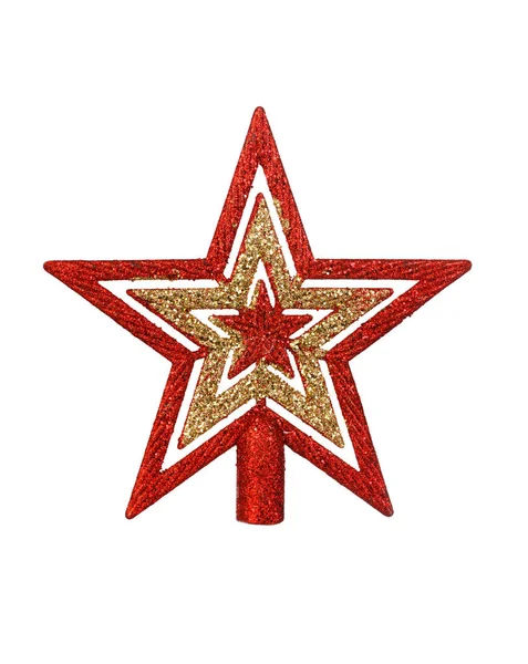Czerwona gwiazda świąteczne dekoracje — Zdjęcie stockowe