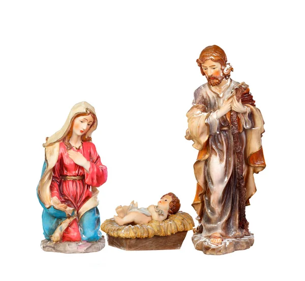 Szűz Mária, József és Jézus baba — Stock Fotó