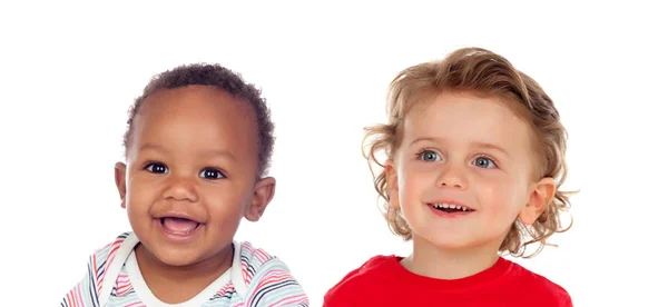 2 행복 한 귀여운 아이 들 — 스톡 사진