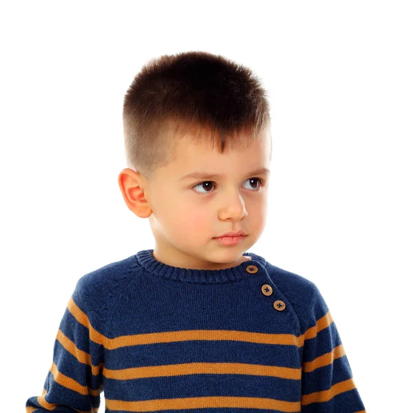 Lindo Niño Aislado Sobre Fondo Blanco —  Fotos de Stock