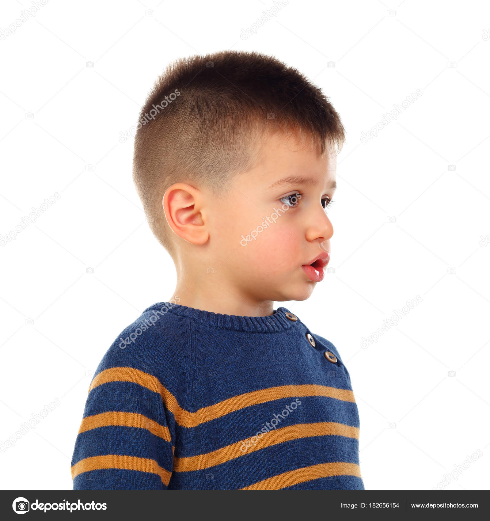Cute Little Boy Isolated White Background Stock Photo C Gelpi