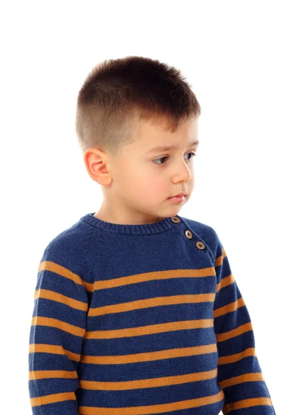 Lindo Niño Aislado Sobre Fondo Blanco —  Fotos de Stock