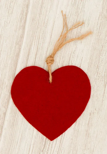 Červené srdce Vánoční dekorace — Stock fotografie