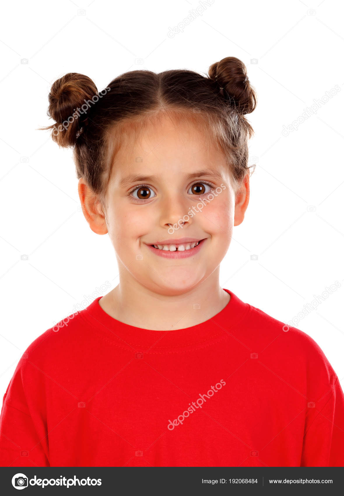 girl in red shirt
