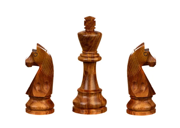 Piezas de ajedrez marrón — Foto de Stock