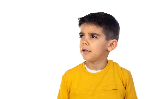 Pensive child looking up — Stock Photo, Image