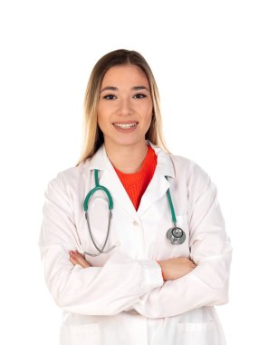 Beyaz bir geçmişi olan düşünceli bir doktor.