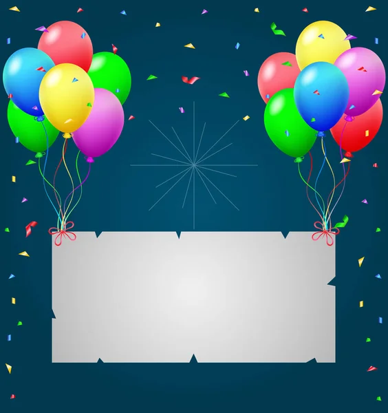 Birthday Background Blank Sign — Stock Vector
