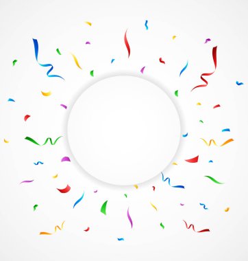 vektör çizim ile renkli konfeti kutlama